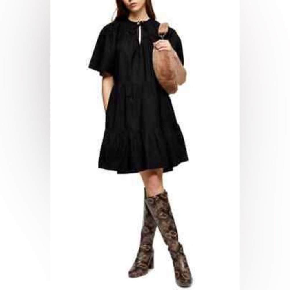 NWOT Topshop Smocked Poplin Dress